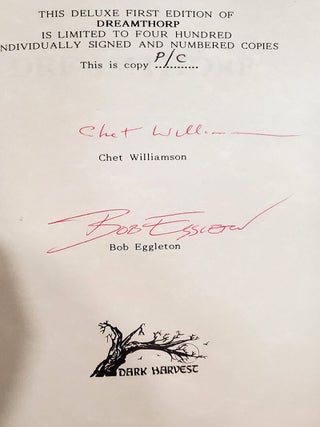 Dreamthorp. (Signed Copy).