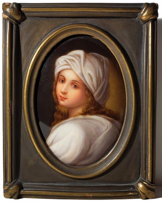 Beatrice Cenci Miniature Oil Painting on Porcelain.