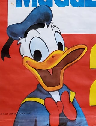 Donald Duck Gulf Oil Promo Tyvek Banner for Disney Magazine.