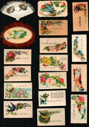 Item #35231 Lot of Seventeen Victorian Calling Cards. Victorian Era