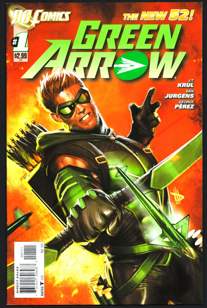 Item #35322 Green Arrow #1. J. T. Krul, Dan Jurgens, George Perez.