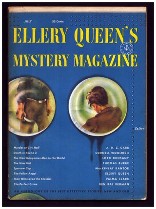Item #35438 Death in Round 3 in Ellery Queen's Mystery Magazine July 1951. Cornell Woolrich