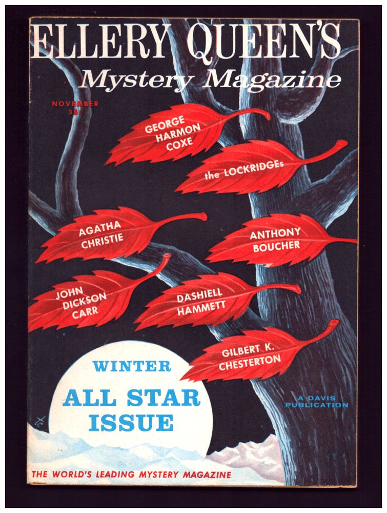 Item #35450 Itchy the Debonair in Ellery Queen's Mystery Magazine November 1958. Dashiell Hammett.
