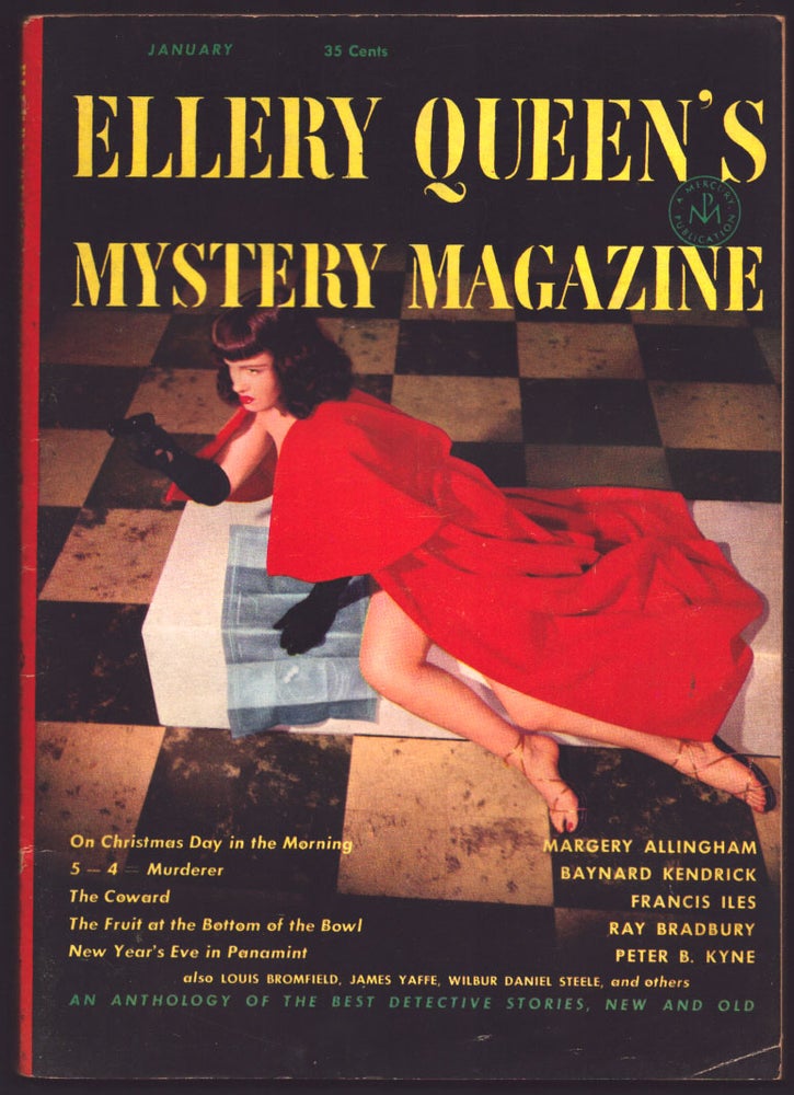 Item #35505 The Fruit at the Bottom of the Bowl in Ellery Queen's Mystery Magazine January 1953. Ray Bradbury.