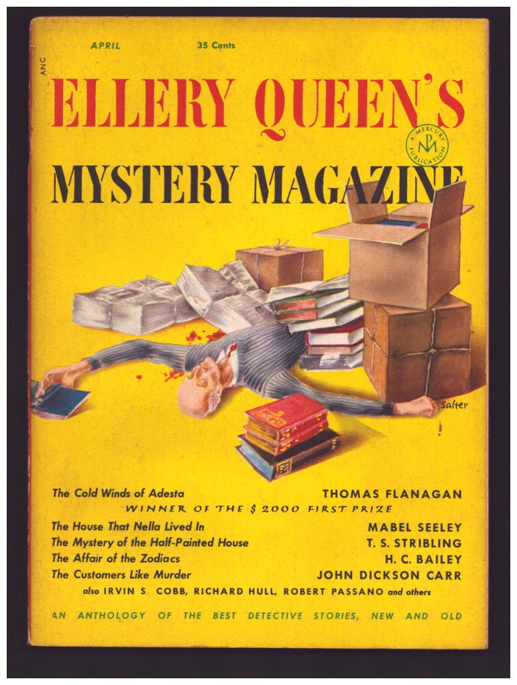 Item #35513 The Cold Winds of Adesta in Ellery Queen's Mystery Magazine April 1952. Thomas Flanagan.
