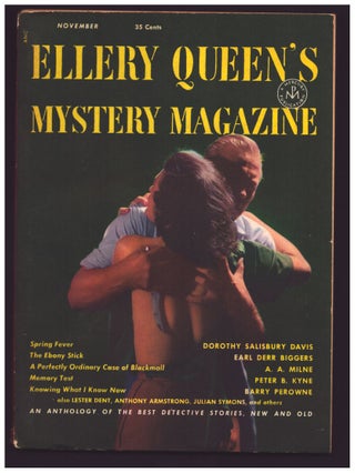 Item #35525 V Marks the Spot in Ellery Queen's Mystery Magazine November 1952. Lester Dent