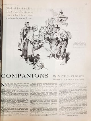 A Complete Set of Miss Marple Stories. (Four Suspects in Pictorial Review January 1930. The Blue Geranium in Pictorial Review February 1930. Companions in Pictorial Review March 1930).