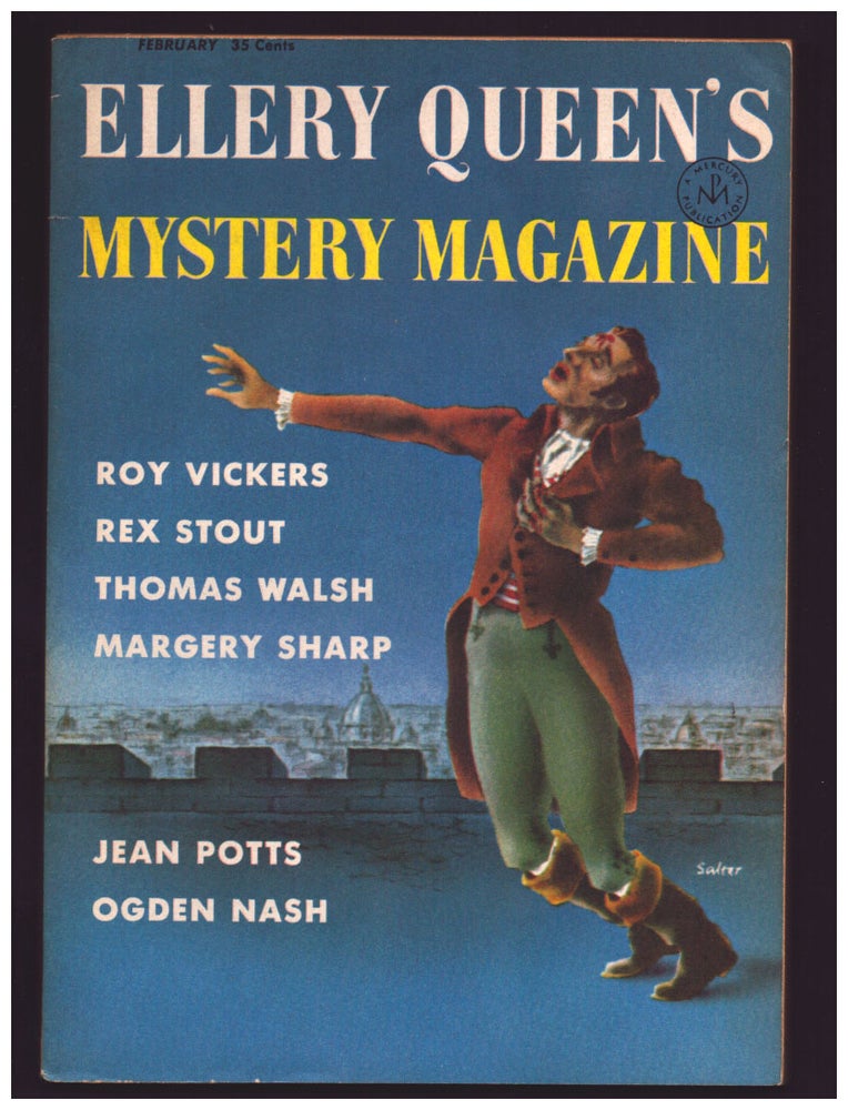 Item #35548 Immune to Murder in Ellery Queen's Mystery Magazine February 1957. Rex Stout.