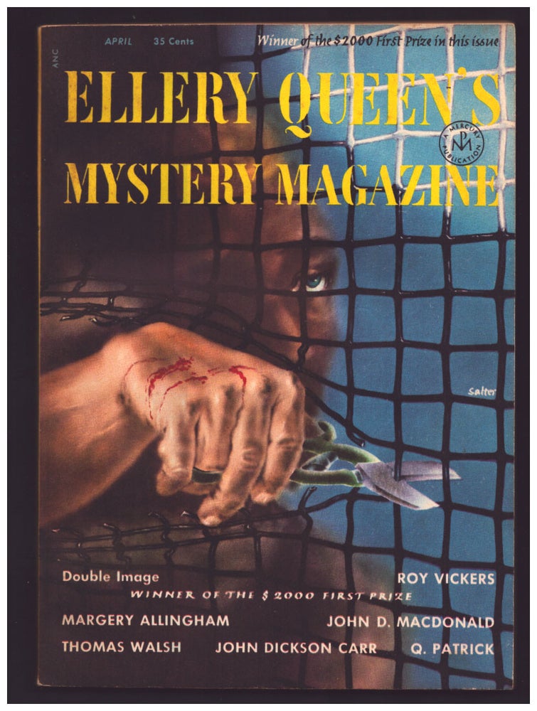 Item #35561 Triple Cross in Ellery Queen's Mystery Magazine April 1954. John D. MacDonald.