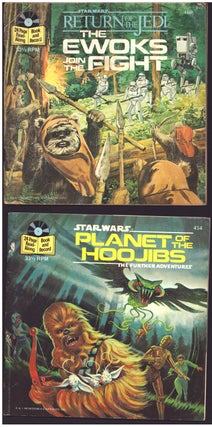 Star Wars. Star Wars: The Empire Strikes Back. Star Wars: Return of the Jedi. Star Wars: Planet of the Hoojibs. Star Wars: Return of the Jedi - The Ewoks Join the Fight. Set of 15 33 1/3 24 Page Read-Along Records and Books.