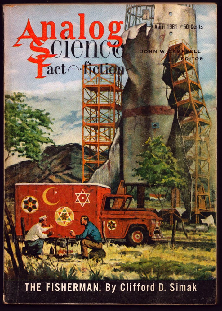 Item #35676 The Fisherman in Analog Science Fact & Fiction April 1961. Clifford D. Simak.