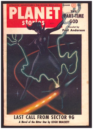 Item #35767 Last Call from Sector 9G in Planet Stories Summer 1955. Leigh Brackett
