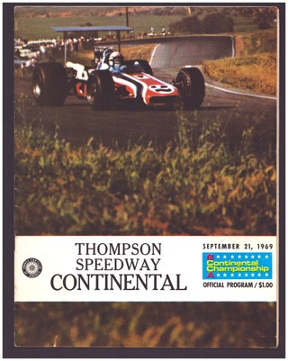 Item #35792 Thompson Speedway Continental Official Program for September 21, 1969. Connecticut -...