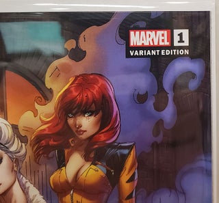 Mary Jane and Black Cat #1 J. Scott Campbell Exclusive Purple Rain Homage Variant Edition.