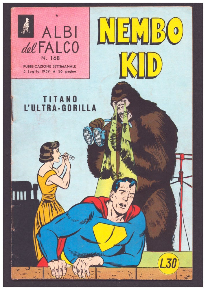 Item #35932 Batman #121 Italian Edition. Albi del Falco n. 168. Nembo Kid (Superman): Titano l'Ultra Gorilla. Sheldon Moldoff.