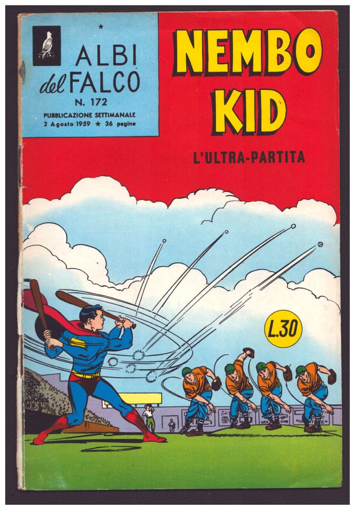 Item #35935 Superboy #57 Italian Edition. Albi del Falco n. 172. Nembo Kid (Superman): l'ultra-partita. Curt Swan.