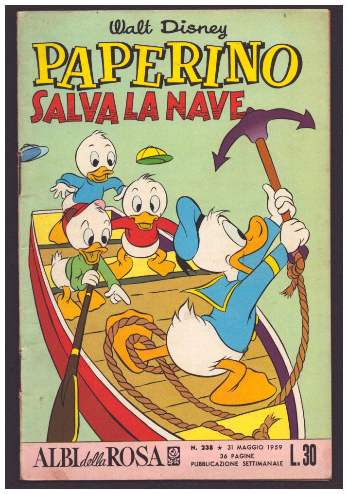 Various Authors - Albi Della Rosa #238. Paperino Salva la Nave. (Italian Silver Age Donald Duck Comic)