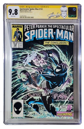 Item #36102 Spectacular Spider-Man #132 CGC Signature Series 9.8 Signed by Stan Lee. DeMatteis J....