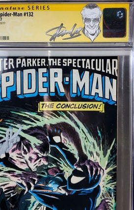 Spectacular Spider-Man #132 CGC Signature Series 9.8 Signed by Stan Lee.