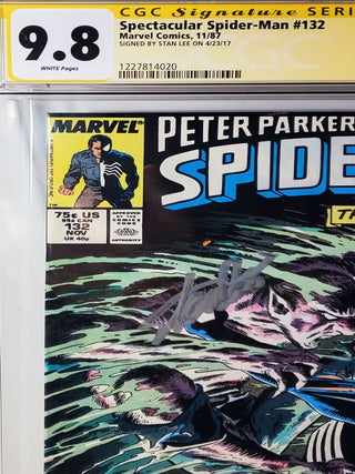 Spectacular Spider-Man #132 CGC Signature Series 9.8 Signed by Stan Lee.