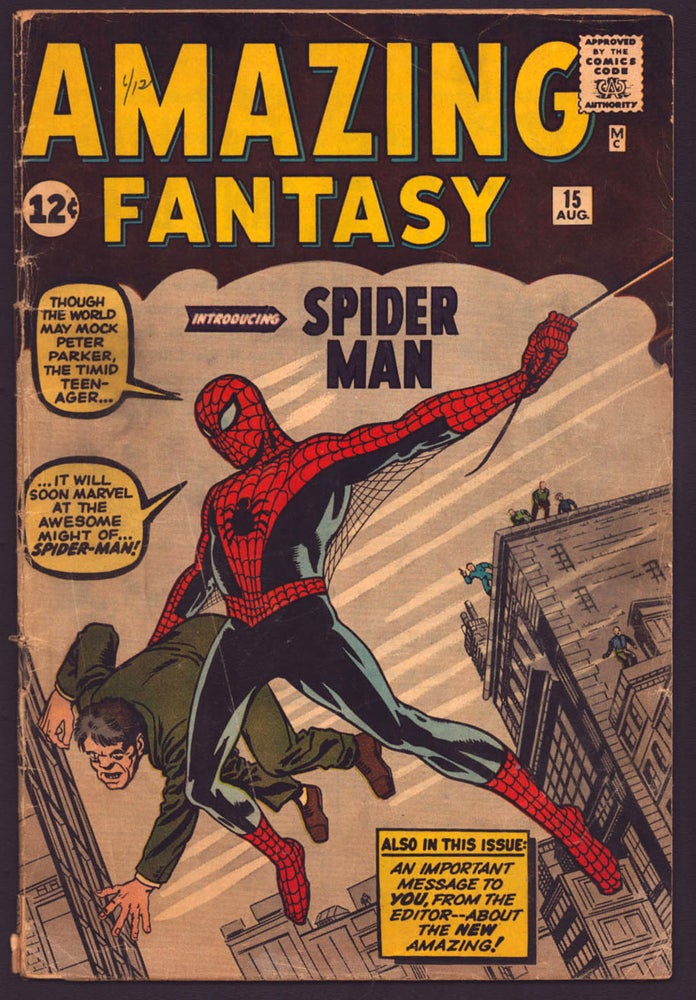 Item #36103 Amazing Fantasy #15. Stan Lee, Steve Ditko.