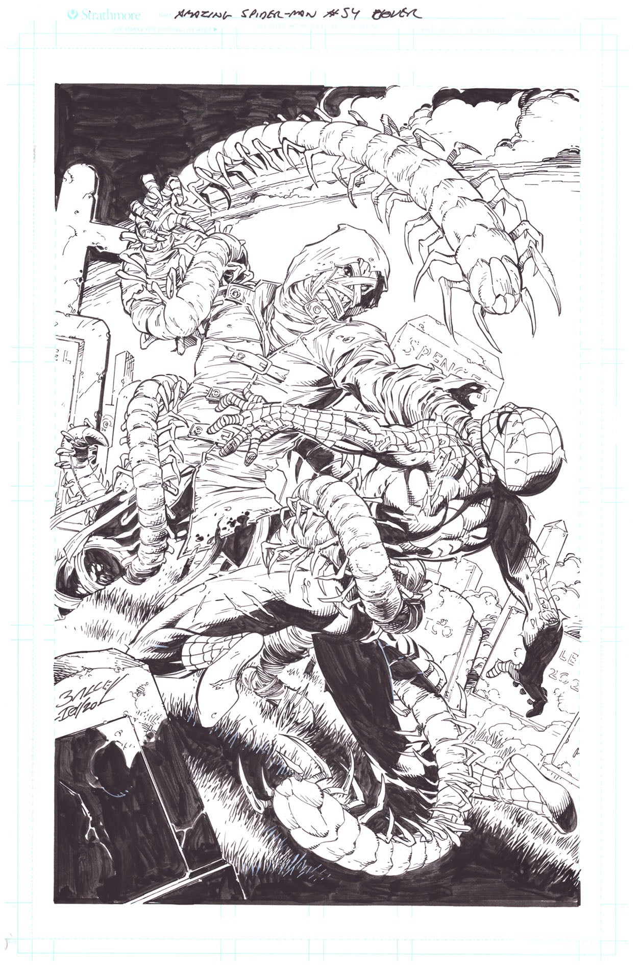 Bagley, Mark; Dell, John - Mark Bagley Original Cover Art for Amazing Spider-Man #54 Variant B.