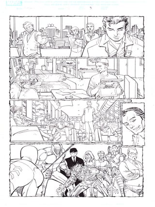 Item #36165 Amazing Spider-Man #568 New Ways to Die Page 3 Original Comic Art by John Romita, Jr....