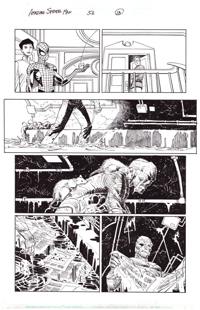 Item #36172 Amazing Spider-Man #52 (493) Dig This Page 13 Original Comic Art by John Romita, Jr. John Romita, Jr., Scott Hanna.