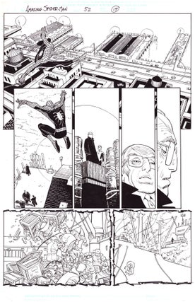 Item #36176 Amazing Spider-Man #52 (493) Dig This Page 17 Original Comic Art by John Romita, Jr....