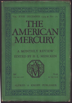 Item #36218 Citizenship in The American Mercury December 1929. James M. Cain