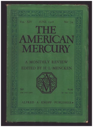 Item #36227 The American Mercury June 1928. H. L. Mencken, ed