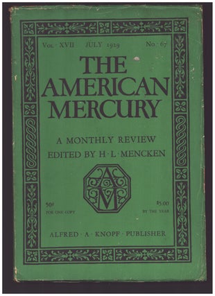 Item #36229 The American Mercury July 1929. H. L. Mencken, ed
