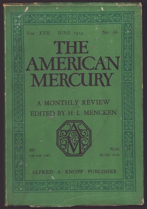 Item #36231 Kindly Omit Flowers in The American Mercury June 1929. James Branch Cabell