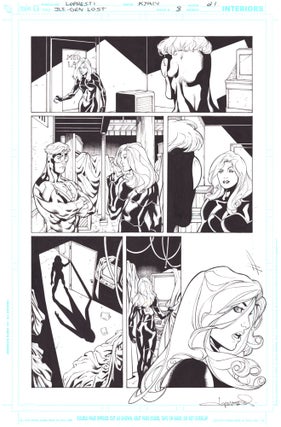 Item #36375 Aaron Lopresti Justice League: Generation Lost #8 Page 21 Original Comic Art. Aaron...