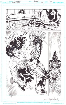 Item #36376 Aaron Lopresti Justice League: Generation Lost #24 Page 20 Half Splash Original Comic...