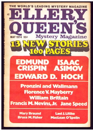 Item #36494 Quicker Than the Eye in Ellery Queen's Mystery Magazine May 1974. Isaac Asimov