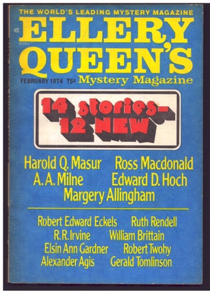 Item #36496 Guilt-Edged Blonde in Ellery Queen's Mystery Magazine February 1974. Ross Macdonald,...