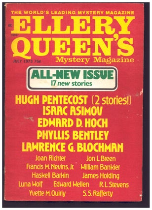 Item #36499 Captain Leopold Plays a Hunch in Ellery Queen's Mystery Magazine July 1973. Edward D....