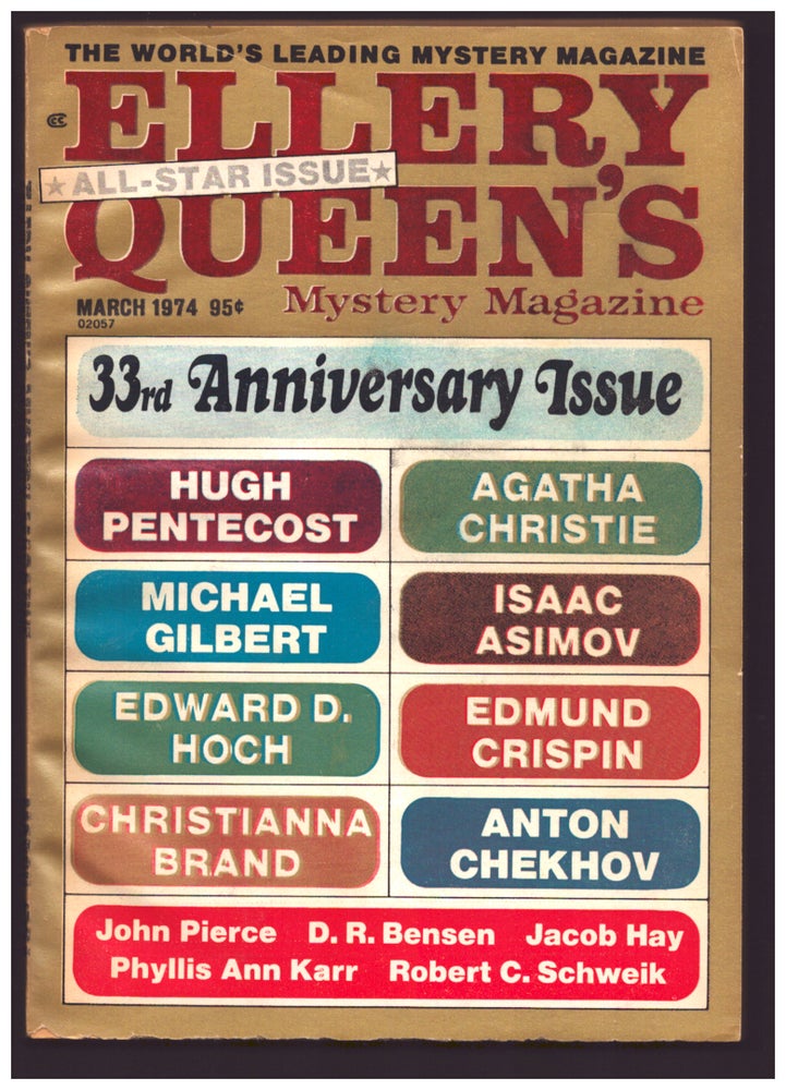 Item #36505 The Wasp's Nest in Ellery Queen's Mystery Magazine March 1974. Agatha Christie.