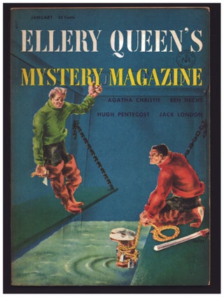 Item #36512 The Man in the Empty Chair in Ellery Queen's Mystery Magazine January 1955. Agatha...