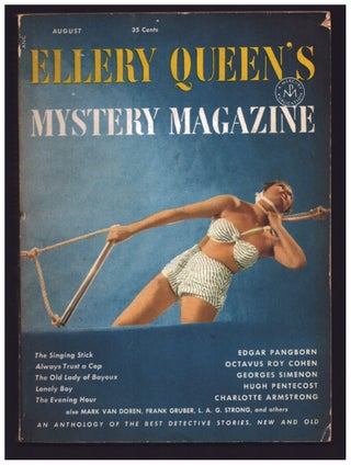 Item #36514 The Old Lady of Bayeux in Ellery Queen's Mystery Magazine August 1952. Georges Simenon