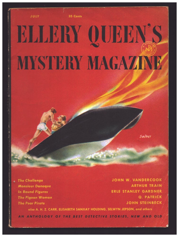 Item #36515 The Poor Pirate in Ellery Queen's Mystery Magazine July 1952. John Steinbeck.