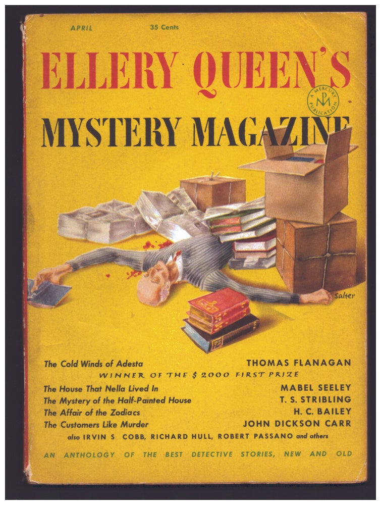 Item #36516 The Cold Winds of Adesta in Ellery Queen's Mystery Magazine April 1952. Thomas Flanagan.
