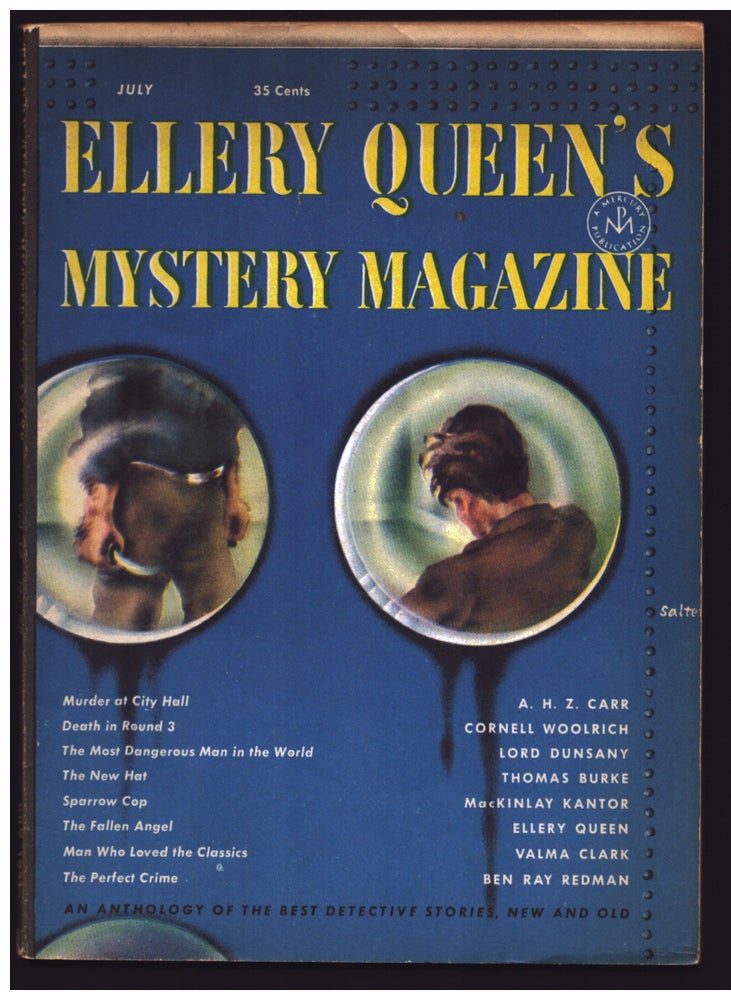 Item #36518 Death in Round 3 in Ellery Queen's Mystery Magazine July 1951. Cornell Woolrich.