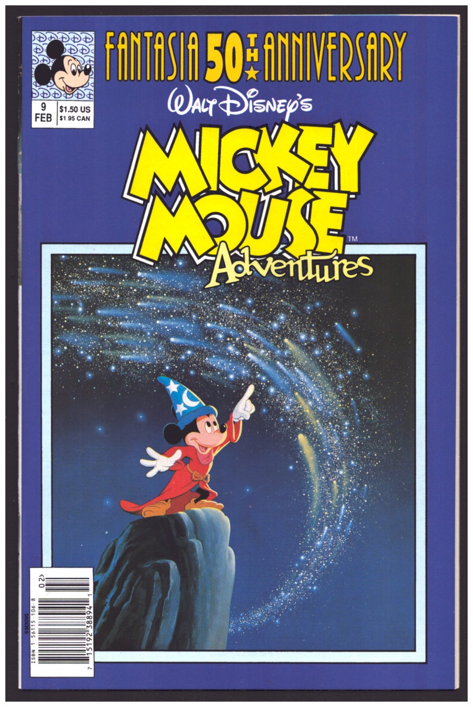 Walt Disney's Mickey Mouse Adventures #9 Newsstand Edition. Fantasia 50th  Anniversary by Marv Wolfman on Parigi Books