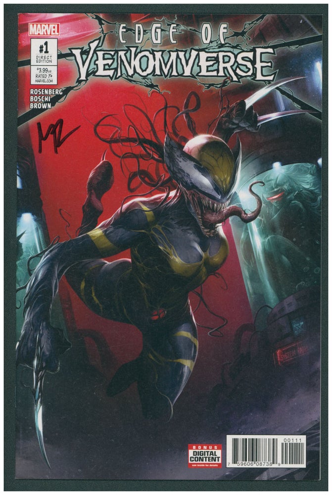Item #37164 Edge of Venomverse #1 High Grade Signed Copy. Matthew Rosenberg, Roland Boschi.