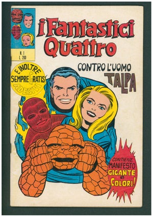 Item #37179 I Fantastici Quattro #1. (Fantastic Four No. 1 Italian Edition). Stan Lee, Jack Kirby