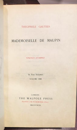 Mademoiselle de Maupin.