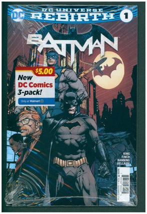 Item #37372 Batman #1 Walmart Exclusive Variant. (DC Comics Sealed 3-Pack). Tom King, David Finch