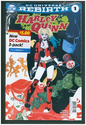 Item #37380 Harley Quinn #1 Walmart Exclusive Variant. (DC Comics Sealed 3-Pack). Amanda Conner,...